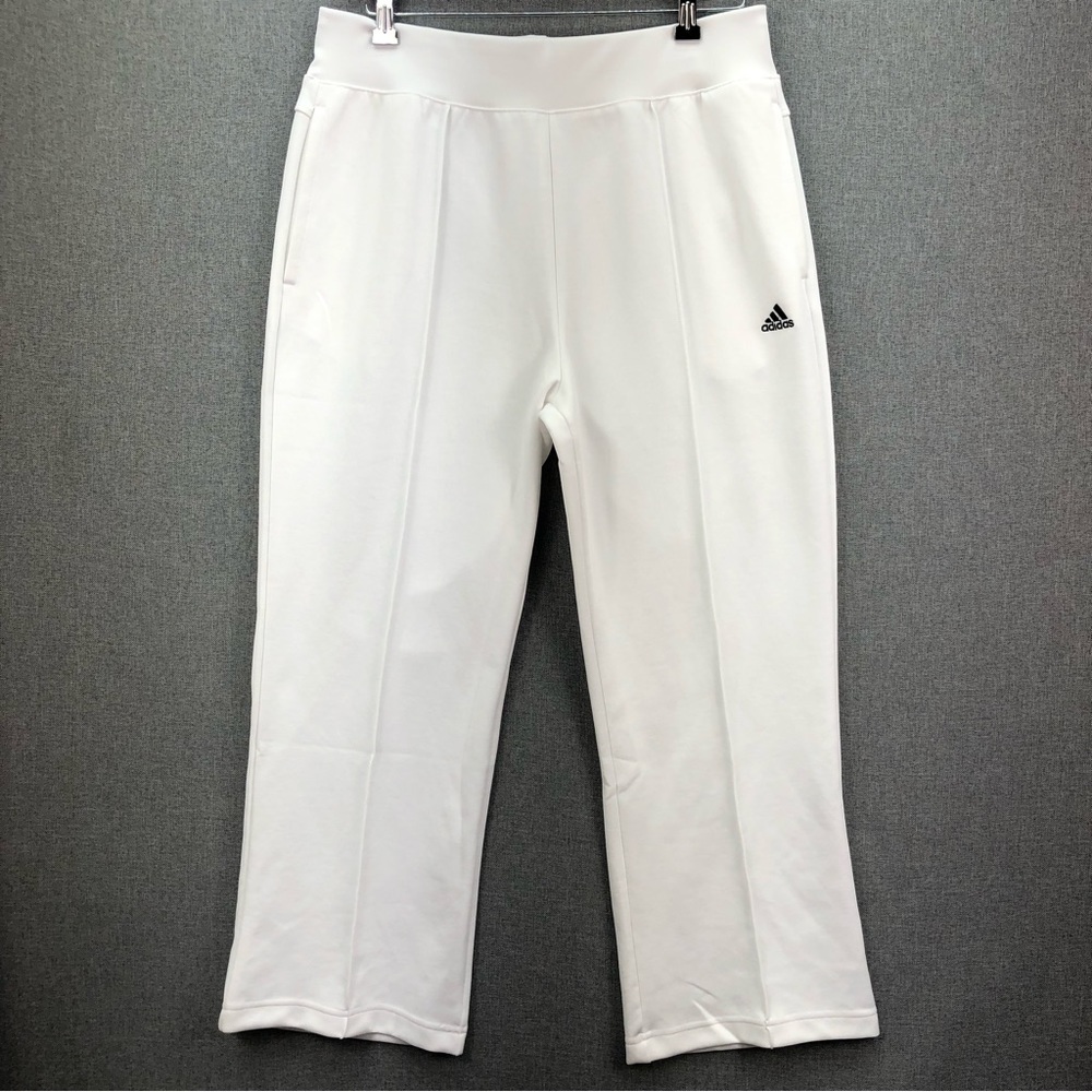 Adidas Women’s Regular Fit Drawstring White Xpress Flare Pants Size L